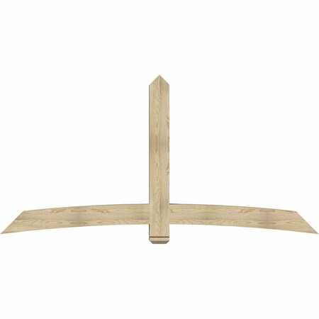 Ekena Millwork Bellingham Rough Sawn Timber Gable Bracket, Douglas Fir, 96"W x 48"H x 6"D x 6"F, 12/12 Pitch GBW096X48X0606BEL00RDF